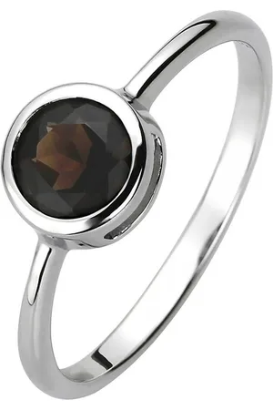 Jobo Fingerring, 925 Silber mit Rauchquarz