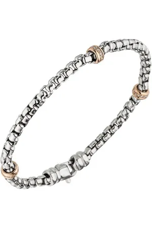 Jobo Goldarmband, 585 Gold bicolor mit 39 Diamanten 19 cm