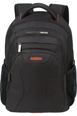 American Tourister Laptoprucksack AT WORK, black/orange, Freizeitrucksack Arbeitsrucksack Laptoprucksack