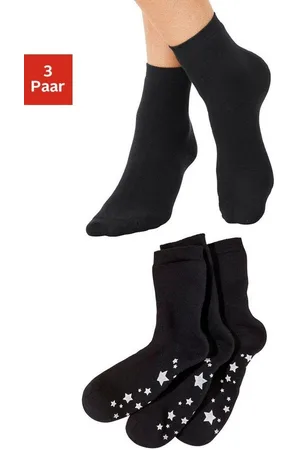 Lavana ABS-Socken (Packung, 3-Paar) mit Antirutschsohle im Sterndesign