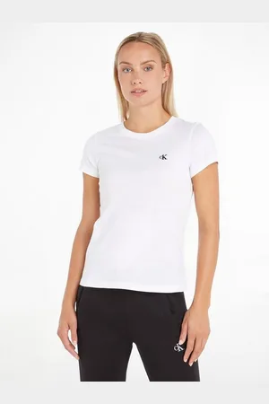 Calvin Klein T-Shirt CK EMBROIDERY SLIM TEE mit gesticktem CK Logo auf der Brust