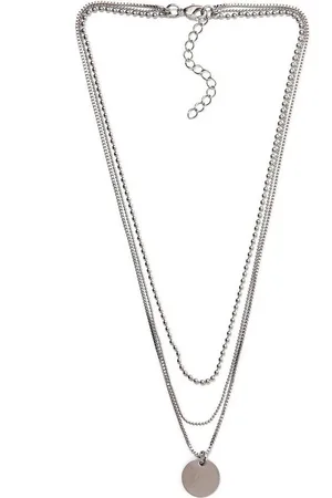 Firetti Kette mit Anhänger Schmuck Geschenk Layering Kette mit kreisförmigen Anhänger