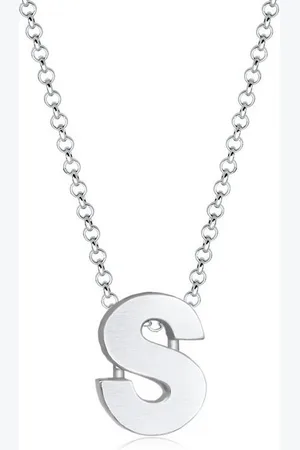 Elli Kette mit Anhänger Buchstabe S Initialen 925 Sterling Silver