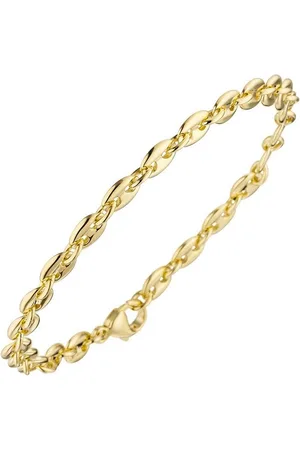 Jobo Goldarmband Kaffeebohne, 585 Gold 21 cm