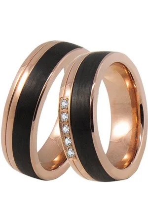 DOOSTI Trauring Schmuck Geschenk Edelstahl Trauring Ehering Partnerring LIEBE, Made in Germany, wahlweise mit oder ohne Zirkonia