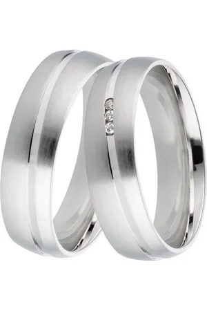 DOOSTI Trauring Schmuck Geschenk Silber 925 Trauring Ehering Partnerring LIEBE, Made in Germany, wahlweise mit oder ohne Brillanten