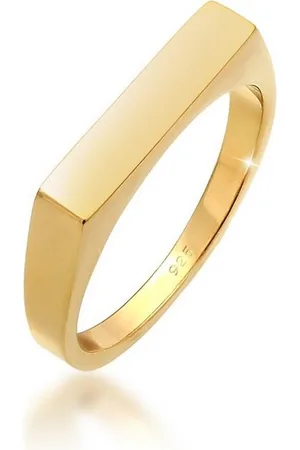 Elli Siegelring Siegelring Rechteck Pinky Ring 925 Silber