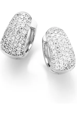 Giorgio Martello Paar Creolen mit weißen Zirkonia, Silber 925