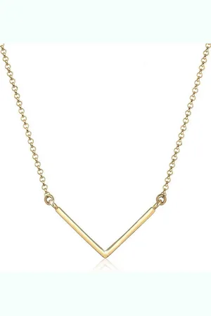 Elli Kette mit Anhänger V-förmiger Anhänger 925 Silber