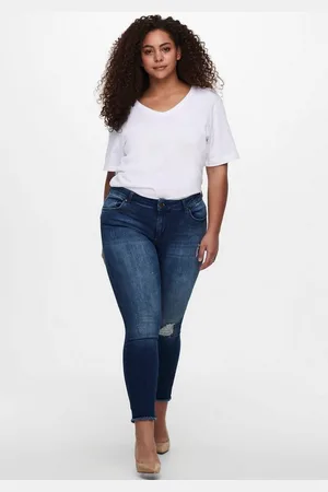 ONLY Skinny-fit-Jeans CARWILLY REG SKINNY ANK JEANS mit Fransensaum