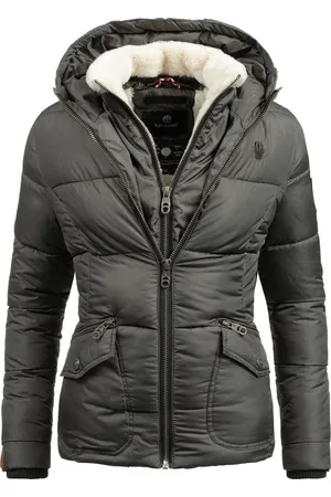 Navahoo Winterjacke Megan stylische Damen Steppjacke mit Teddyfutter