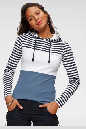 KangaROOS Kapuzenshirt Langarm, sehr figurbetont, mit Colourblocking-Optik