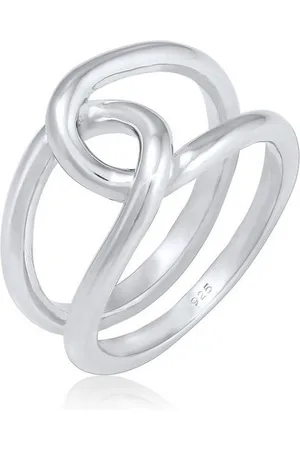 Elli Fingerring Verdreht Schlaufe Trend Casual 925 Silb
