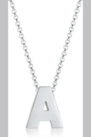 Elli Kette mit Anhänger Buchstabe A Initialen 925 Sterling Silber