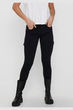 ONLY Cargohose ONLMISSOURI REG ANK CARGO PNT NOOS mit Stretchsäumen