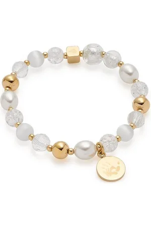 Leonardo Edelstahlarmband gold Hope, 018113, mit Cat´s Eye, Glasperle, Perle (imitiert)