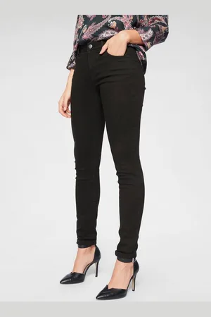 Tamaris Skinny-fit-Jeans schmale Beinform, normale Leibhöhe, 5-Pocket-Form, Used-Waschung