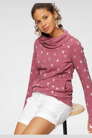 KangaROOS Sweatshirt Langarm mit Daumenlöchern, figurbetonter Schnitt, Schlauchkragen