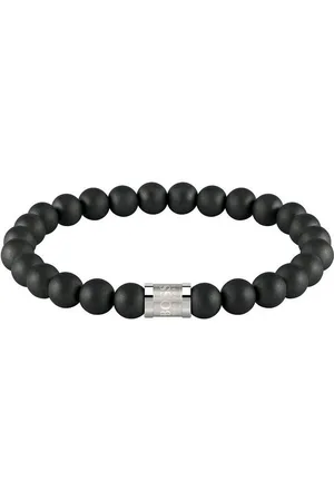 HUGO BOSS Armband Schmuck Edelstahl Armschmuck Beadarmband BEADS FOR HIM, mit Onyx