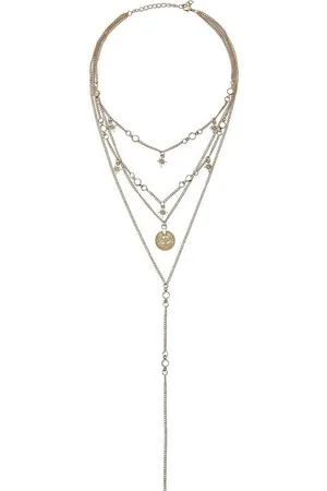 Lascana Kette mit Anhänger Lange Layer Halskette, mehrreihiger Halsschmuck, lange Y Kette