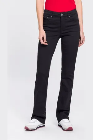 ARIZONA Bootcut-Jeans Shaping elastische Passform, Bootcut-Beinform, Used-Waschung, hohe Taille
