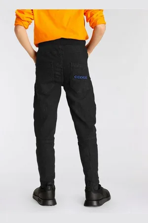 CHIEMSEE Schlupfjeans, Stretch-Jeans für Jungen Regular Fit, schmal geschnittenes Bein, Used-Waschung