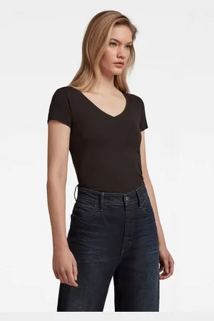 G-Star V-Shirt Base v t wmn cap sl mit kleinem Logodruck vorne