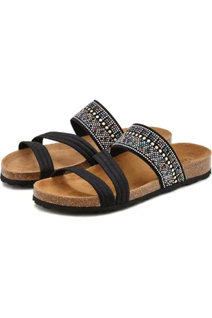 Lascana Mule, Sandale, offener Schuh, Sommerschuh, Pantolette mit Komfortkorkfußbett aus Leder und elastischen Riemen