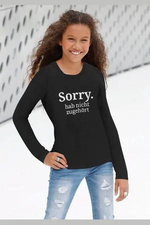 Kidsworld Langarmshirt Sorry. hab nicht zugehört Langarm, Basic-Passform, mit peppigem Druck und Statements