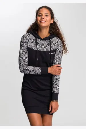 KangaROOS Sweatkleid Mini-Länge, sportlicher Stil, aus Baumwolle, langärmlig