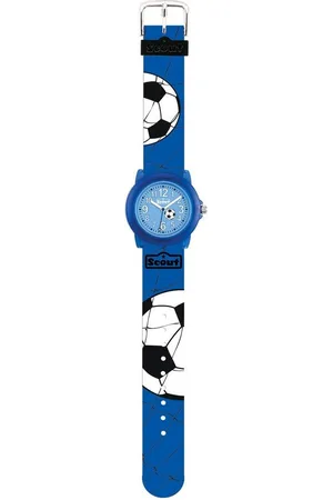 Scout Quarzuhr Crystal, 280305030, Fußballuhr, Armbanduhr, Kinderuhr, Geschenkidee, Schulanfang, Jungen,Fußball