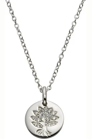 vivance collection Kette mit Anhänger 925 Sterling Silber rhodiniert Lebensbaum