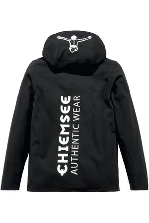 CHIEMSEE Kapuzenshirt Langarmshirt mit Kapuzendruck Langarm, Basic-Passform, bedruckt, aus 100% Baumwolle
