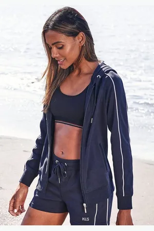 H.I.S Kapuzensweatjacke mit Piping an den Ärmeln, Loungeanzug