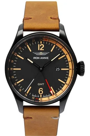 Iron Annie Quarzuhr Flight Control, GMT, 5148-2, Armbanduhr, Herrenuhr, Datum, Made in Germany