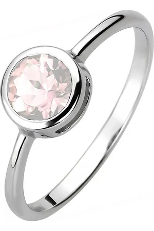 Jobo Fingerring, 925 Silber mit Rosenquarz