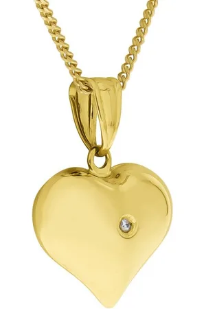 ELLEN K. Kette mit Anhänger 375/- Gelbgold Diamant 0,005ct.