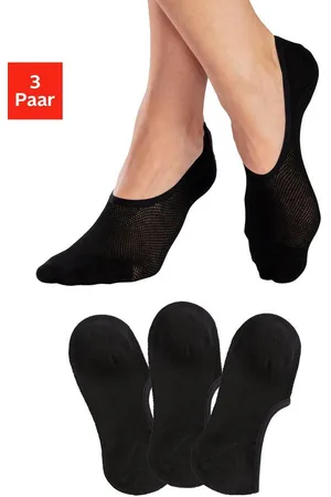 Lascana Füßlinge (Packung, 3-Paar) mit Pikee Struktur