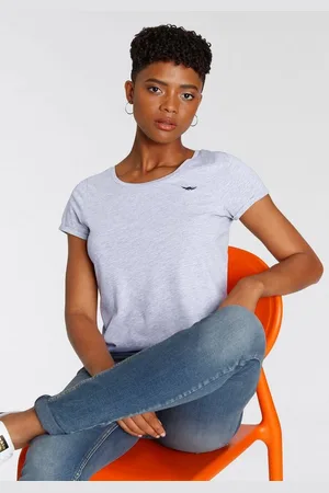 ARIZONA T-Shirt Kurzarm, figurbetont, Basic-Stil, aus Baumwollmischung