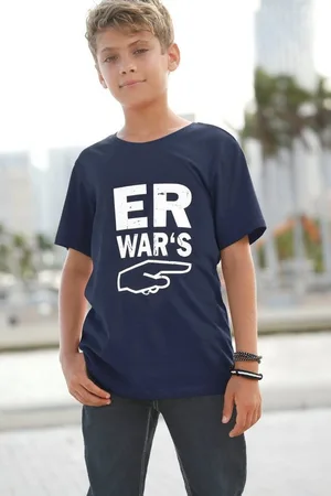 Kidsworld T-Shirt ER WAR`S Kurzarm, mit Rundhalsausschnitt, mit Aufdruck, aus Baumwolle