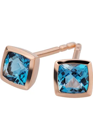 Orolino Paar Ohrstecker Gold 585 rosé mit 2x Blautopas (beh)
