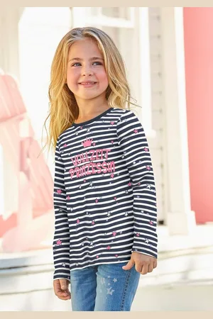 Kidsworld Langarmshirt Vollzeit Prinzessin Langarm, Basic-Passform, mit Sternmuster, Rundhalsausschnitt