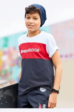 KangaROOS T-Shirt in Colorblockdesign Kurzarm, Basic-Passform, bedruckt und mehrfarbig