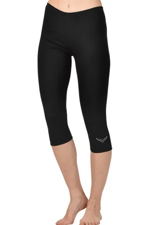 Trigema Leggings Leggings 3/4 mit Kristallsteinen (1-tlg)