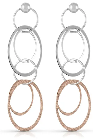 CELESTA Paar Ohrhänger 925/- Sterling Silber zweifarbig