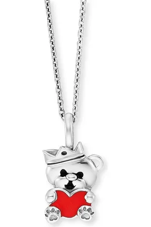 HERZENGEL Kette mit Anhänger Bärchen mit Herz, HEN-TEDDYLOVE, mit Emaille