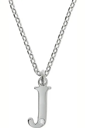 ELLEN K. Kette mit Anhänger Silber 925 mit 1x Diamant 0,008ct. Buchstabe J