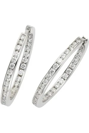 CELESTA Paar Creolen 925 Sterling Silber Zirkonia