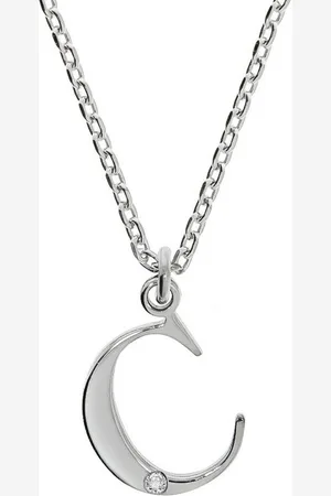 ELLEN K. Kette mit Anhänger Silber 925 mit 1x Diamant 0,008ct. Buchstabe C