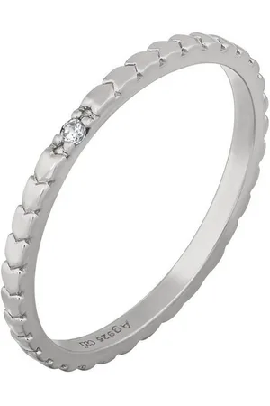 CAÏ Fingerring 925/- Sterling Silber rhodiniert Herzen Zirkonia Stacking